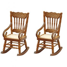 Toyvian 2 Pièces Mini-Fauteuil Chaise Vintage Chaises Miniatures Mini Chaise Petit Modèle De Chaise Adorable Chaise De Maison