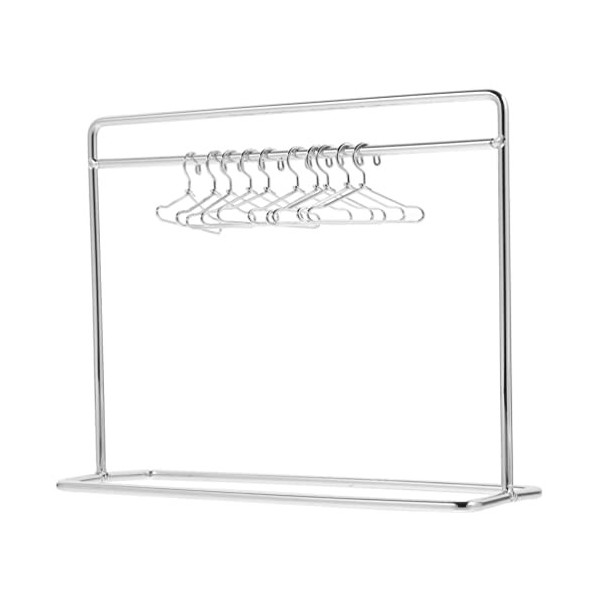 Toddmomy 1 Ensemble De Porte-Vêtements De Poupée Cintres De Poupée en Métal Accessoires De Vêtements De Poupée pour Fournitur