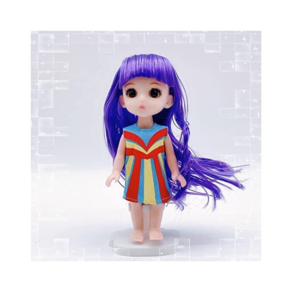 16 cm vêtements de poupée bjd vêtements de bébé coiffure coiffure de princesse costume lolita jupe avec de la jupe glacée et 