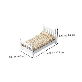 ibasenice 1Pc Maison De Poupée Lit Simple Mini Meubles Meubles Miniatures Mini Jouet Modèle De Lit Simple Mini Maison Lit Min