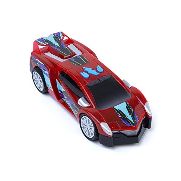 abeec Roadster Lumière et son Rougebleu – Voiture de sport à friction rougebleu avec effets lumineux et sonores pour enfants 