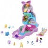 Polly Pocket Mini-Univers Coffret Famille Kangourous À Poche 2 En 1 Avec 2 Mini-Figurines Et Accessoires, Jouets De Voyage, J