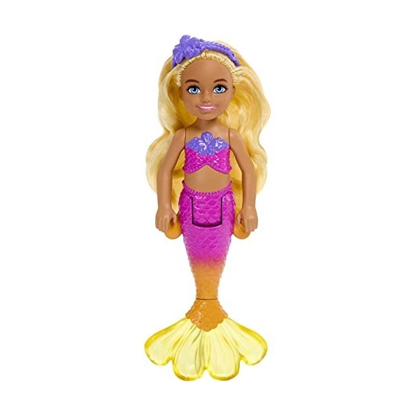 Barbie Mermaid Chelsea - HLC16 - Poupée articulée 15cm - Sirène avec Cheveux Blond