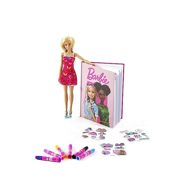 Barbie - Trendy Style 2 en 1 avec Journal et Mode poupée Barbie - Idée Cadeau danniversaire pour Les Filles à partir de 5 An