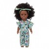 Poupée Bébé avec Peau Noire Et Cheveux Bouclés, Poupée Bébé Fille Africaine De Simulation, Cadeau De Jouet De Poupée De Jeu D