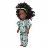 Poupée Bébé avec Peau Noire Et Cheveux Bouclés, Poupée Bébé Fille Africaine De Simulation, Cadeau De Jouet De Poupée De Jeu D