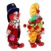 misppro Lot de 2 poupées amusantes faites à la main en forme de clown de 17,8 cm