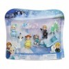Coffret Reine des neiges Le traineau + 4 Figurines : Elsa Anna Olaf + Sven - Mini-Poupee - Set Jouet Fille + 1 Carte Offerte
