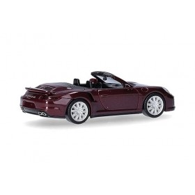 herpa Maquette Voiture Porsche 911 Turbo Cabrioe, echelle 1/87, Model Allemand, pièce de Collection, Figurine Plastique, 0389