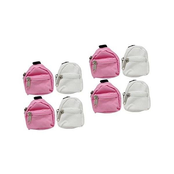 Alasum 8 Pièces Sac Décole De Simulation Portefeuille De Cas Didentité Sacs à Mini Livres Sacs Daccessoires De Poupée Sac 