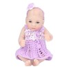 Reborn Baby Doll, 10 pouces de hauteur réaliste bébé poupée jouets lèvres roses silicone vêtements tricotés lavables pour les