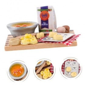KOMBIUDA 2 Ensembles Set De Pâtisserie Miniature Modèle De Nourriture Accessoires pour La Cuisson du Pain Jouets De Jeu De No
