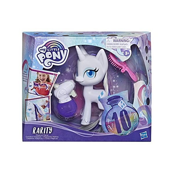 My Little Pony – Rarity Crinière Magique Poney Licorne de 16,5 cm