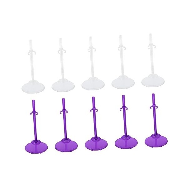 ibasenice 30 Pièces Support De Poupée Support De Cintre Mini Jouet Figurine daction Supports De Support De Poupée Support De