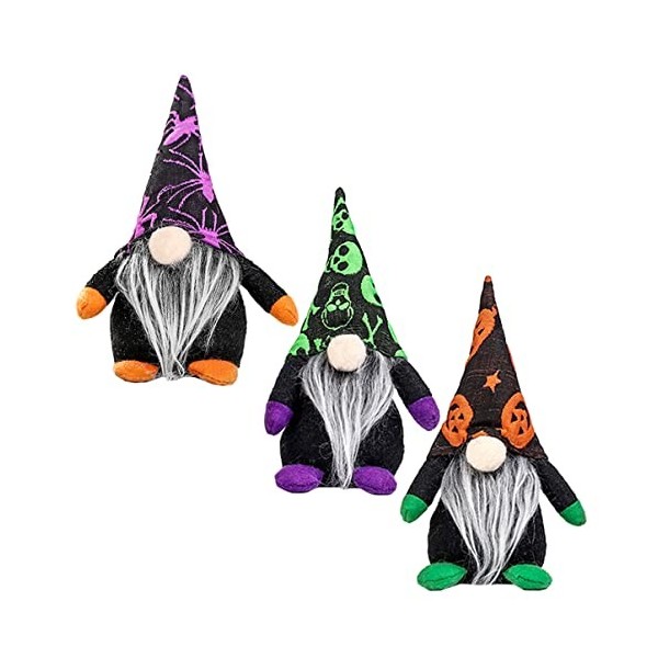 DRESSOOS 3 Pièces Poupée dhalloween Décoration De Citrouille dhalloween Jouets pour Enfants Ornements De Bureau Halloween D