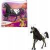 ​Spirit Lindomptable, Figurine cheval sauvage, Tête articulée et longue crinière noire pour rejouer les scènes du film, Joue