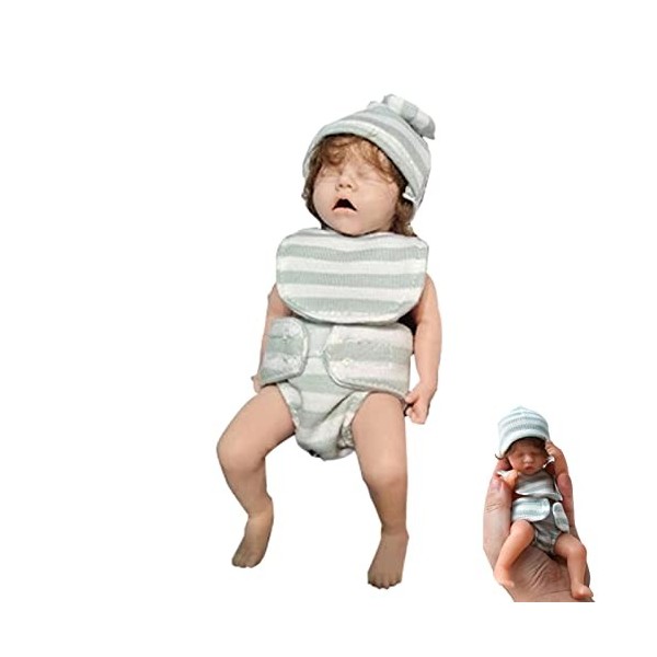 Botiniv Jouet en Silicone pour bébé - Baby Dolls Silicone Boys Full Body,Stimulation, poupée Nouveau-né en Silicone Souple le
