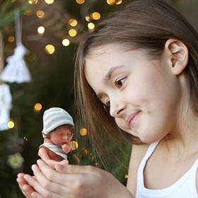 Botiniv Jouet en Silicone pour bébé - Baby Dolls Silicone Boys Full Body,Stimulation, poupée Nouveau-né en Silicone Souple le