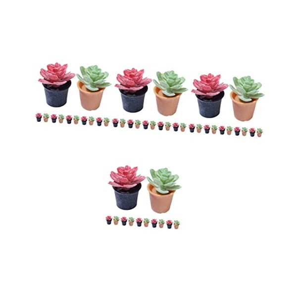 ibasenice 48 Pcs Maison De Poupée Plante en Pot Pot De Fleur Garniture De Rembourrage DIntérieur Accessoire De Maison De Pou