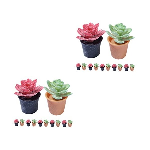 ibasenice 48 Pcs Maison De Poupée Plante en Pot Pot De Fleur Garniture De Rembourrage DIntérieur Accessoire De Maison De Pou