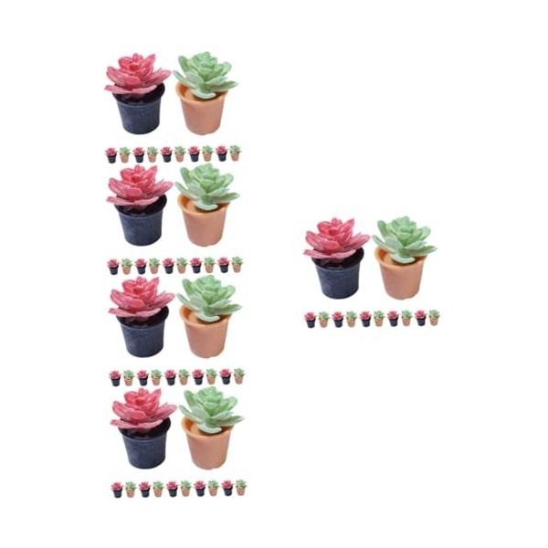 ibasenice 48 Pcs Maison De Poupée Plante en Pot Pot De Fleur Garniture De Rembourrage DIntérieur Accessoire De Maison De Pou