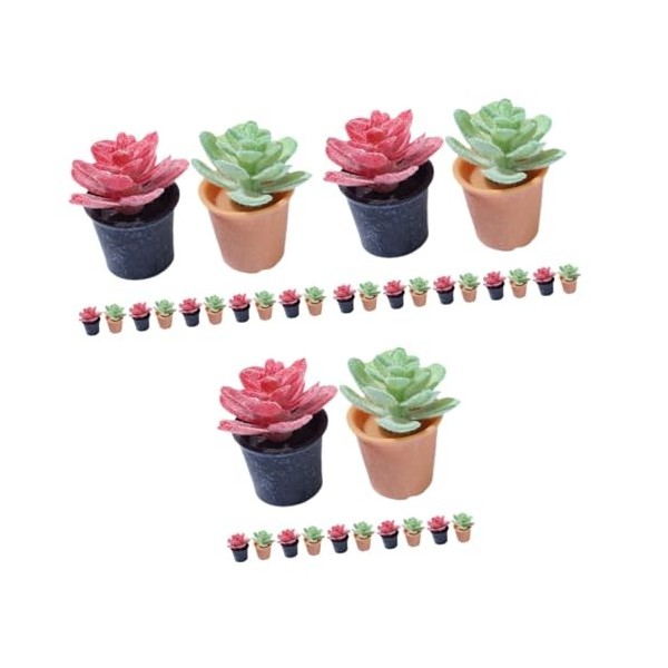 ibasenice 48 Pcs Maison De Poupée Plante en Pot Pot De Fleur Garniture De Rembourrage DIntérieur Accessoire De Maison De Pou