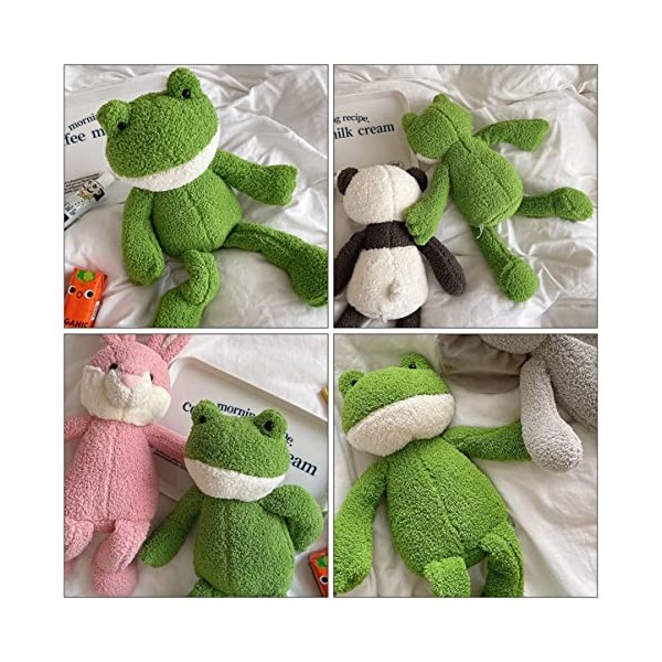 ibasenice Poupée Grenouilles Peluches Peluche Grenouille Oreiller Câlin en Peluche Grenouille en Peluche Porte-clés Grenouill