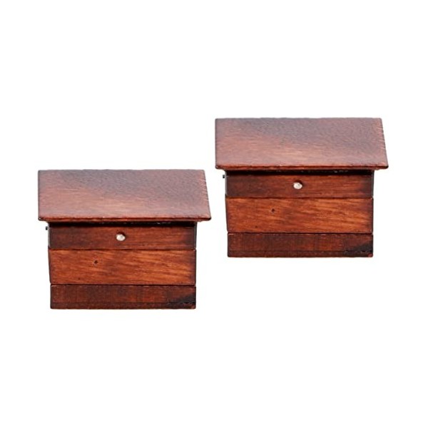 SEWACC Boîte De 3 Pièces Meubles pour Enfants 1 12 Meubles Accessoires De Chambre De Poupée Bois pour Les Enfants Les Enfants