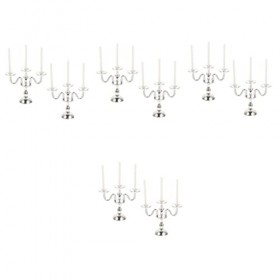 Toyvian 8 Pièces En Laiton Porte-Gâteau Jouets -Scène Gardien Bougie Semblant Métal Maison Accessoires Ornements Modèle Vinta