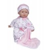 JC TOYS Poupée caucasienne 27,9 cm - Petit Corps Souple La Baby - Lavable - Tenue Rose Amovible avec Chapeau et Couverture - 