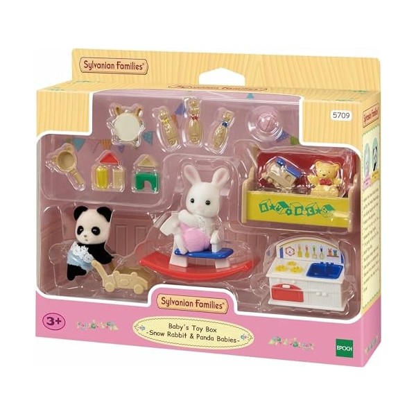 SYLVANIAN FAMILIES - Le coffre à jouets des bébés - 5709 - Jumeaux et Bébés - Mini Poupées