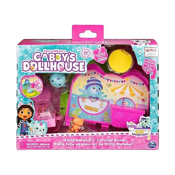 Gabby et la Maison Magique - Gabbys Dollhouse - Playset Deluxe Carnaval - 1 Figurine + Accessoires - Pièce Pour Maison de Po