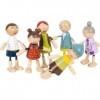 Small Foot 11804 Famille de poupées Souples en Bois, détaillées, Flexibles et durables, à partir de Trois Ans Toys, Multicolo