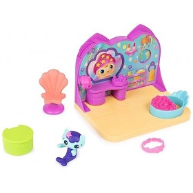 Gabby et la Maison Magique - Gabbys Dollhouse - Playset Deluxe Le Spa - 1 Figurine + Accessoires - Pièce Pour Maison de Poup