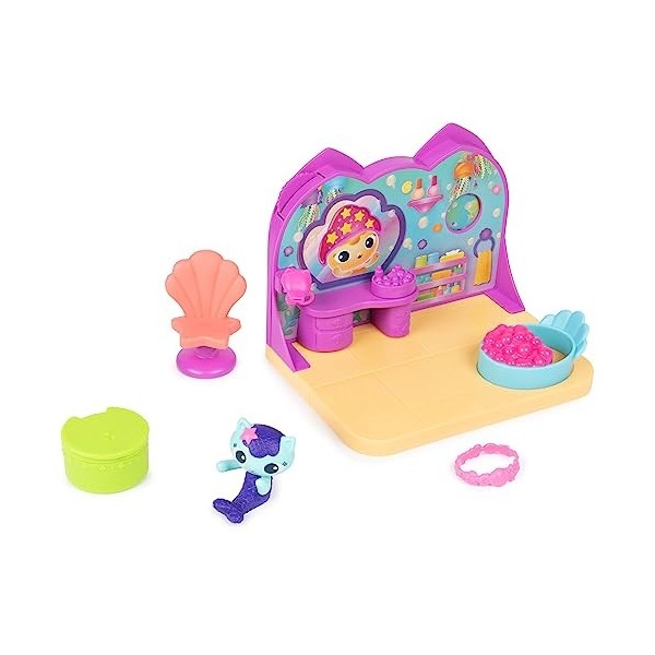 Gabby et la Maison Magique - Gabbys Dollhouse - Playset Deluxe Le Spa - 1 Figurine + Accessoires - Pièce Pour Maison de Poup