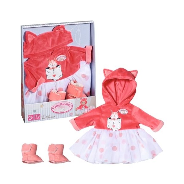 Baby Annabell Deluxe Ensemble Tutu 709733 - Jolie tenue douce pour les poupées Baby Annabell de 43cm - Vêtements & chaussures