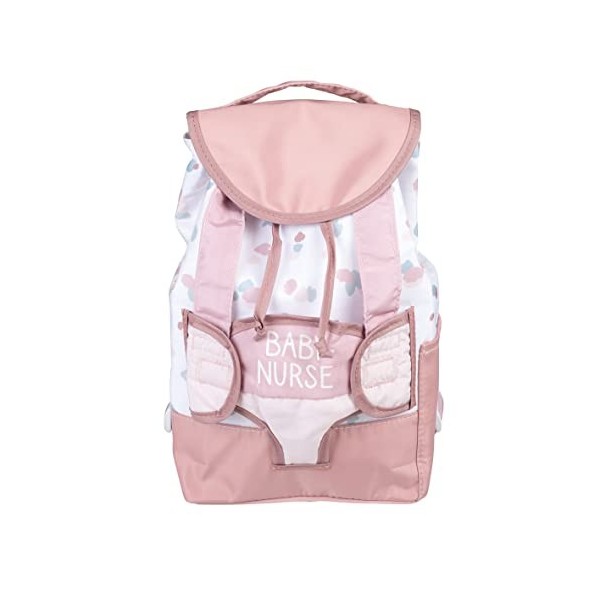 Smoby - Baby Nurse - Sac à Dos - Porte-Bébé + Porte-Biberon intégré - pour Poupons et Poupées - Sangles Réglables - 220321WEB