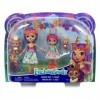 Set pour enchantimals poupée 15 cm danessa biche + Sprint + Soeur biche danetta - Coffret Figurine Animal + 1 Carte - Mini-Po