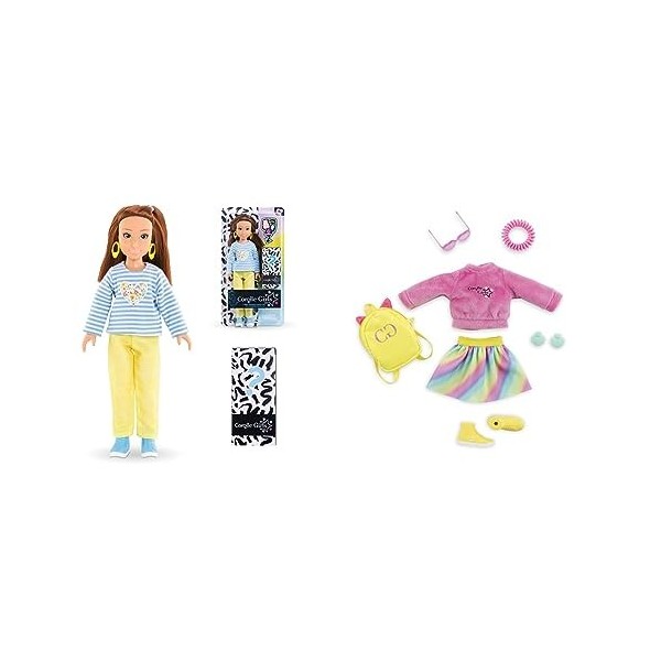 Coffret Zoé Shopping COROLLE GIRLS - poupée mannequin - 6 accessoires - 28 cm - des 4 ans