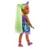 Barbie – Dreamtopia – Club Chelsea – Fille avec Cheveux Vert et Ensemble Violet