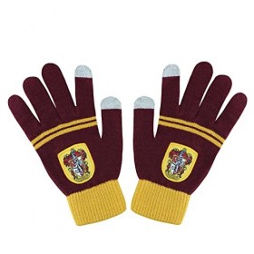 Cinereplicas - Harry Potter - Gants Ecran Tactiles - Licence Officielle - Maison Gryffondor - Taille Unique - Rouge et Jaune