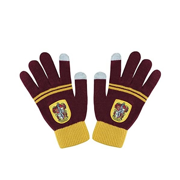 Cinereplicas - Harry Potter - Gants Ecran Tactiles - Licence Officielle - Maison Gryffondor - Taille Unique - Rouge et Jaune