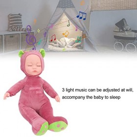 Uxsiya Jouet de poupée électrique, poupée en Vinyle 3 Musique légère en Peluche vive Mignonne alimentée par Batterie pour la 