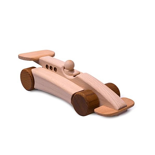 Voiture de Course en Bois | 18m+ | 23cm | Jouets en Bois | Eco | Natural | véhicules et Avions | Cadeaux pour garçons et Fill