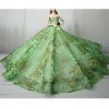 Robe de soirée en Dentelle Faite à la Main pour poupée, Robe de Princesse, Robe de Mariage pour poupée de 12 Pouces, Vert