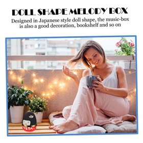 Toyvian Boîte à Musique Tournante Souvenirs Figurine Musicale Tournante Décor De Table Ornements De Bureau Décor De Voiture D