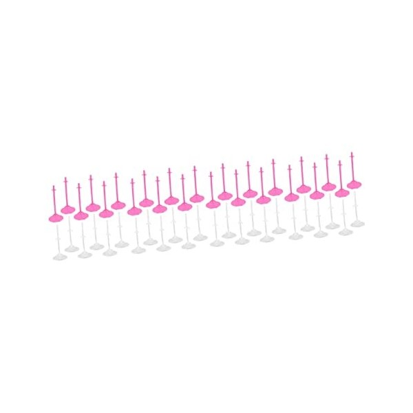 Toyvian 48 Pcs Support en Plastique Fille Poupées Mini Poupées Support DAffichage De Poupée Support De Figurine De Poupée Po