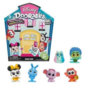 DOORABLES Disney, Coffret Multi Peek avec 5, 6 ou 7 Figurines Surprises, Nouvelle série, Modèles aléatoires, Jouets pour Enfa