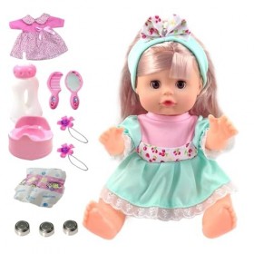 Toilet Ensembles de Jeux de poupées pour Filles, Jouet de poupée Vif de 12 Pouces pour raconter des Histoires chantantes, Jou