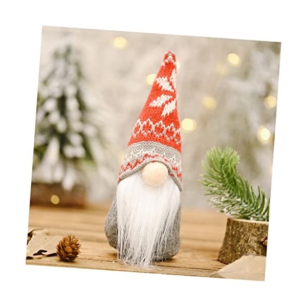 Toyvian 2 Ensembles 3 Pièces Poupée Vieil Homme De La Forêt Ornement De GNOME De Noël Lutin De Noël GNOME Ornement De Table D